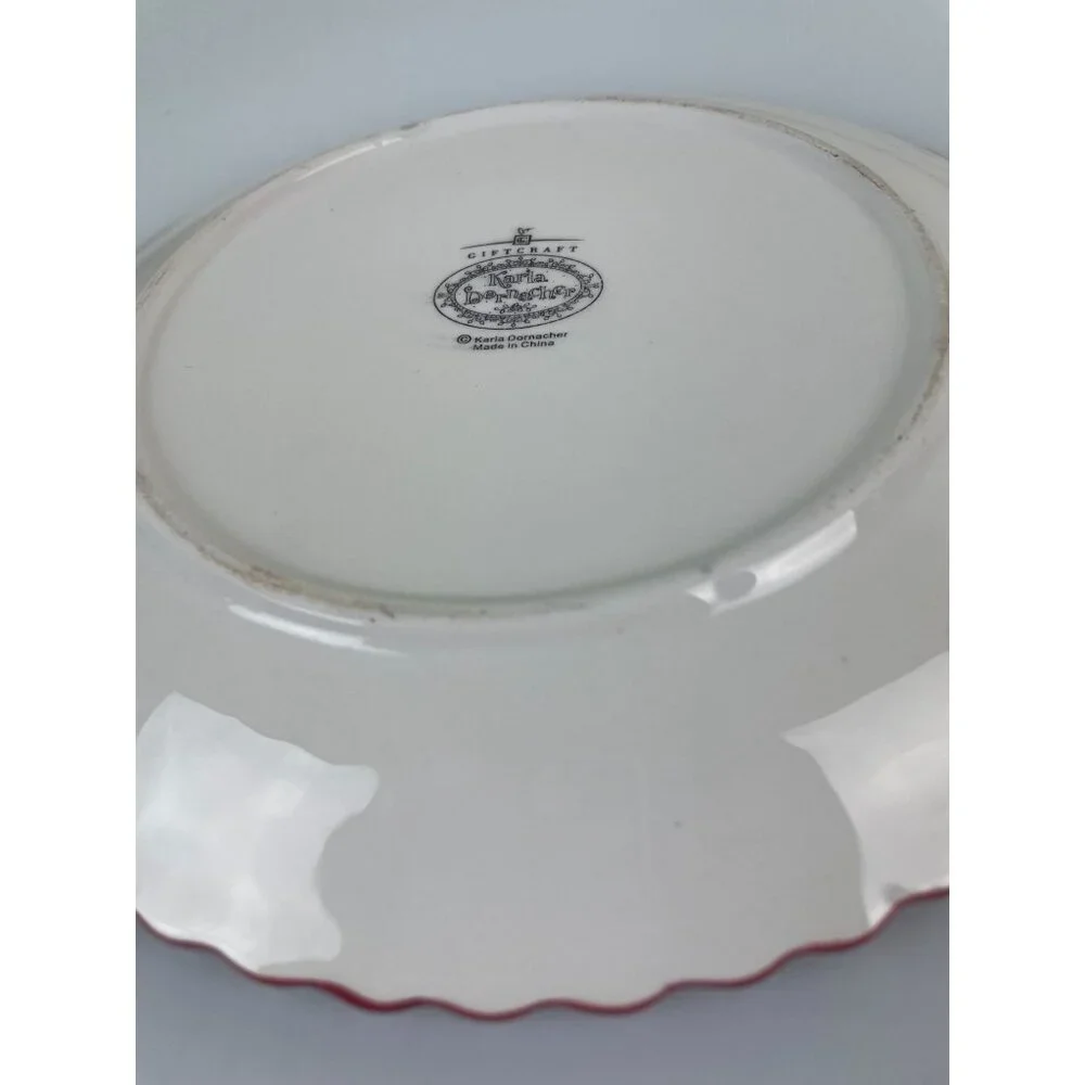Giftcraft Raised Apple Plates Karla Dornacher Set of 2 8.5